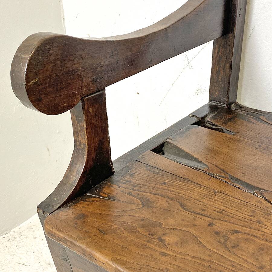 Solid oak monastery chest