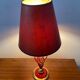Vintage lamp from the 50s -60s brass and red metal