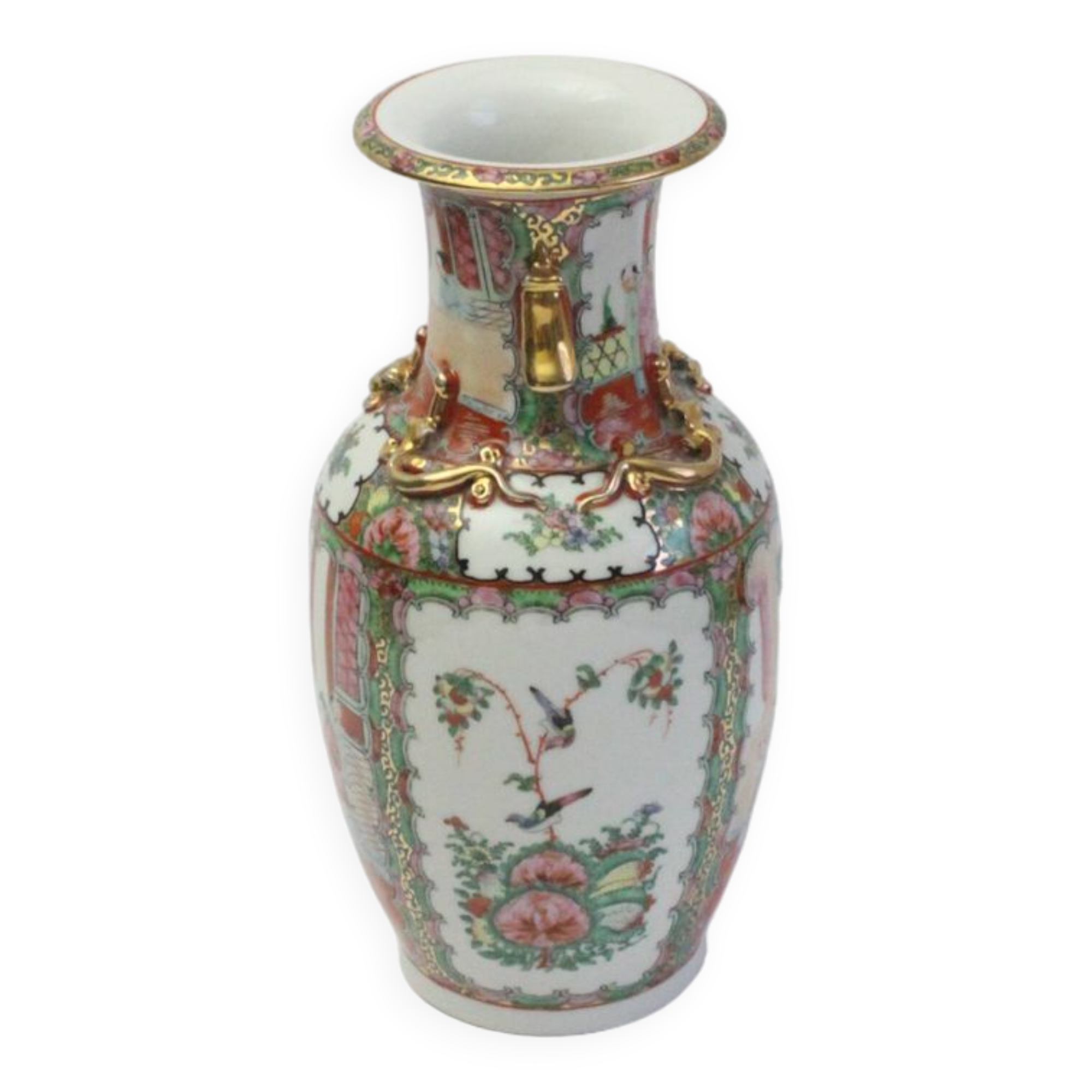 Chinese Canton rose medallion vase, early 20th century