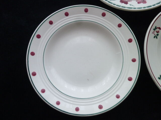 Set of 3 mismatched hollow plates Badonviller