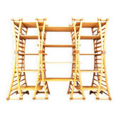 Étagère murale en bambou vintage, années 1970