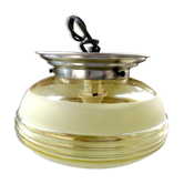 Plafonnier opaline granitée des années 40