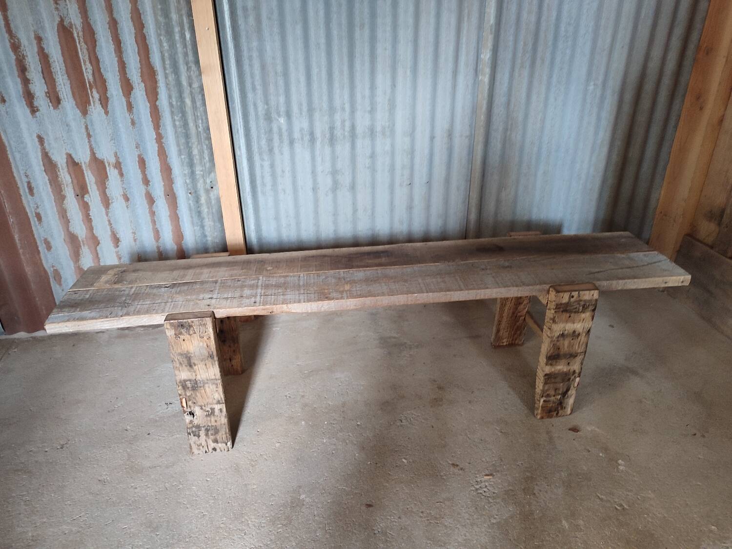 Superb wabi-sabi bed bench...