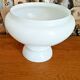 Vintage French White Opaque Round Glass Lantern Replacement Shade 3543