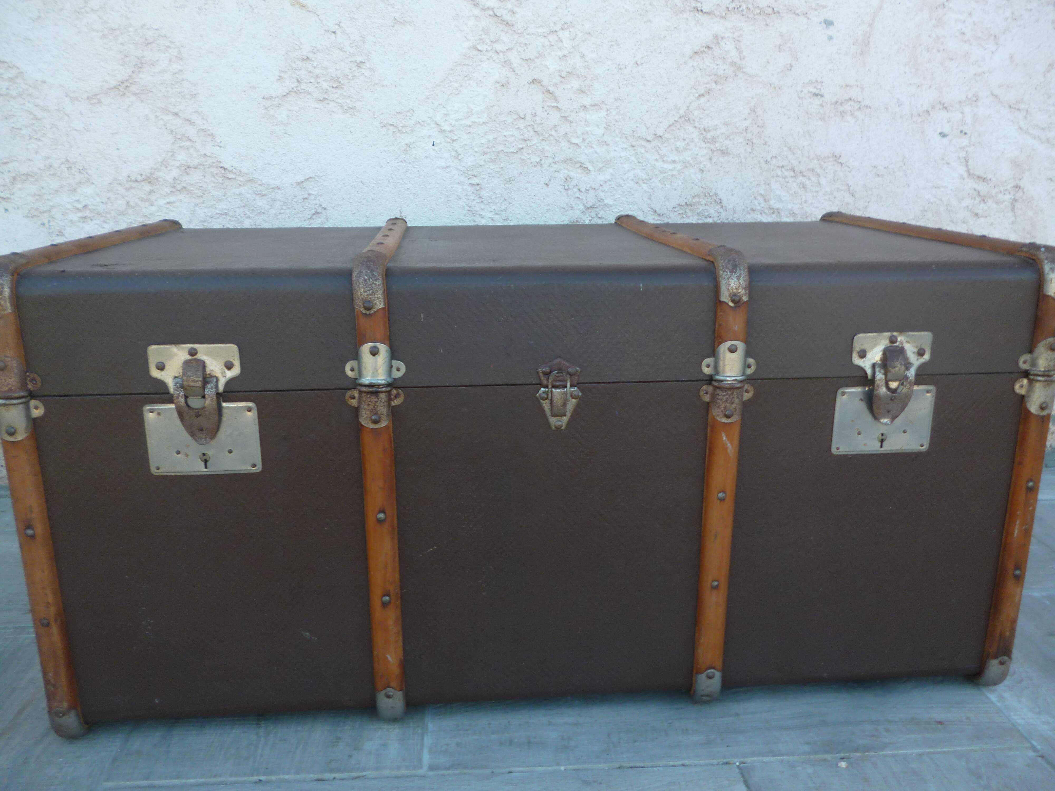Old travel trunk