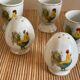6 cockerels decoration rooster salt shaker pepper porcelain