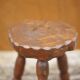 Vintage stool, small wooden stool, tripod stool, plant holder, interior decoration, stool