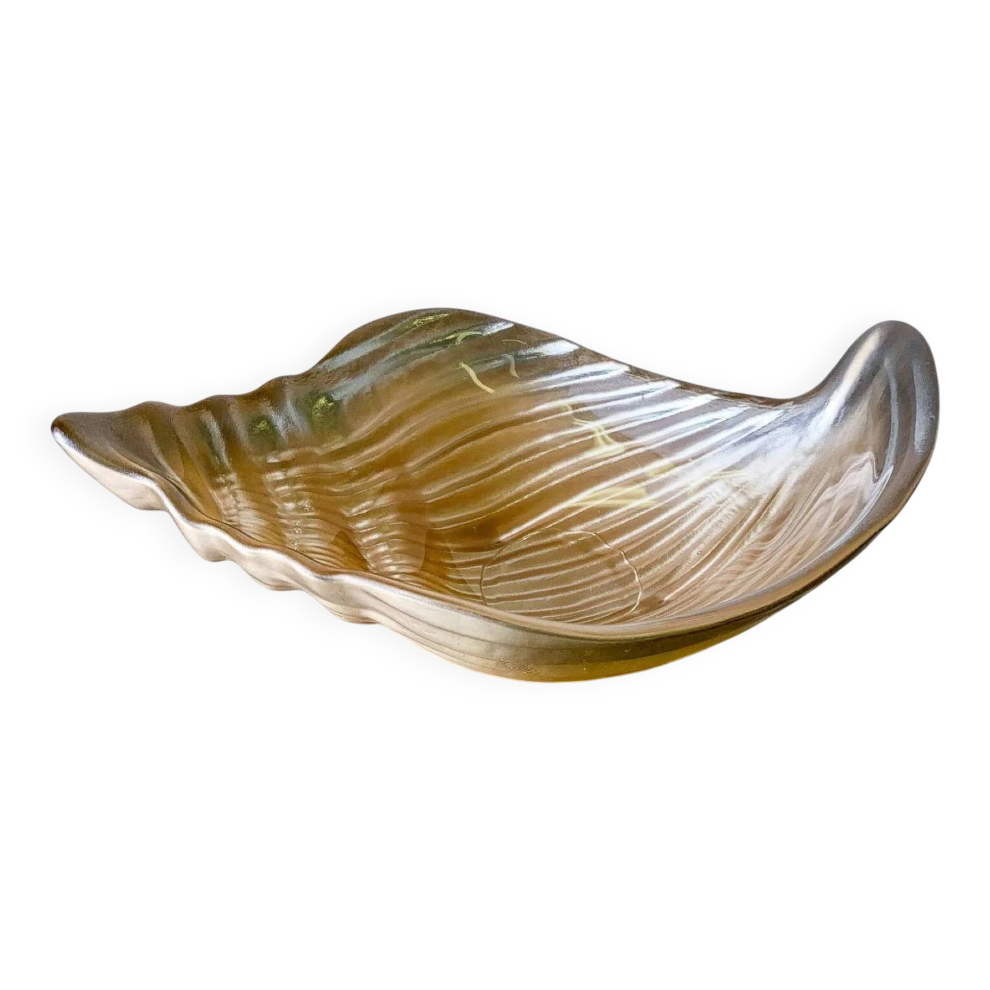 Murano glass shell catchall, Italy, 1980s