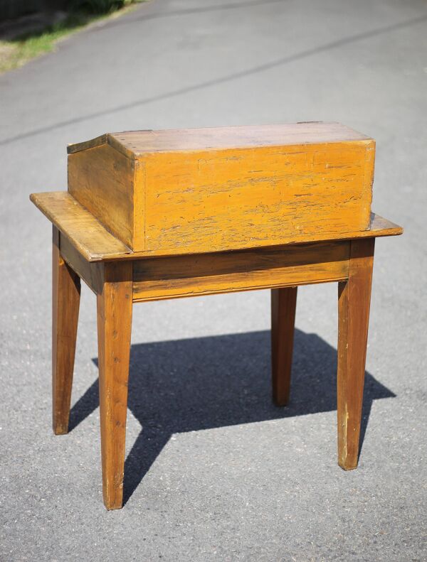 Bureau écritoire bois vintage, bureau bois vintage, secrétaire pupitre, meuble bois, décoration