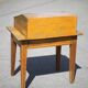 Bureau écritoire bois vintage, bureau bois vintage, secrétaire pupitre, meuble bois, décoration