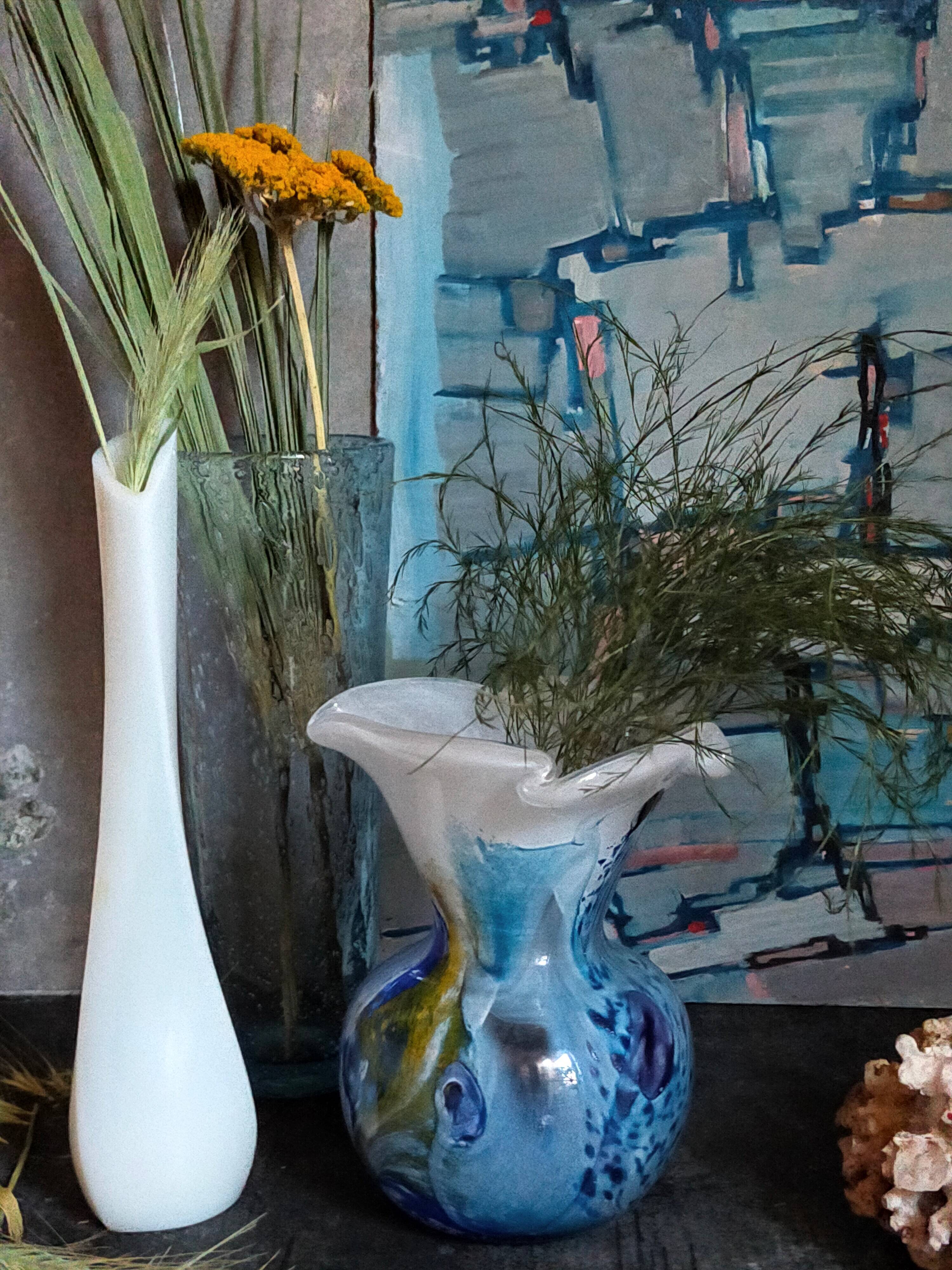 Vase glass paste of the glassmakers of Maure Vieil Mick and Bob Le Bleïs 80s