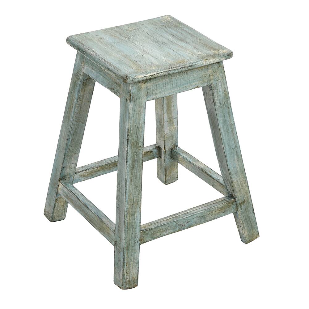 Vintage patinated wooden stool