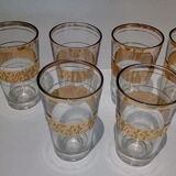 Set of 6 gold aperitif tea glasses - granita