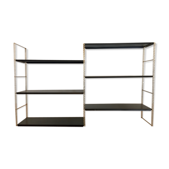 Tomado double vintage 1960s modular wall shelf