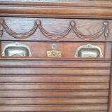 Double curtain binder of solid oak notary 1930