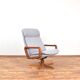 Mid-century Danish teak swivel office chair, 1960s.