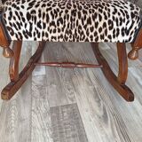 Leopard print rocking chair