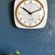 Vintage formica clock rectangular silent wall clock "Gray Galion"