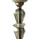 Cut glass lamp and vintage Clichy glass globe