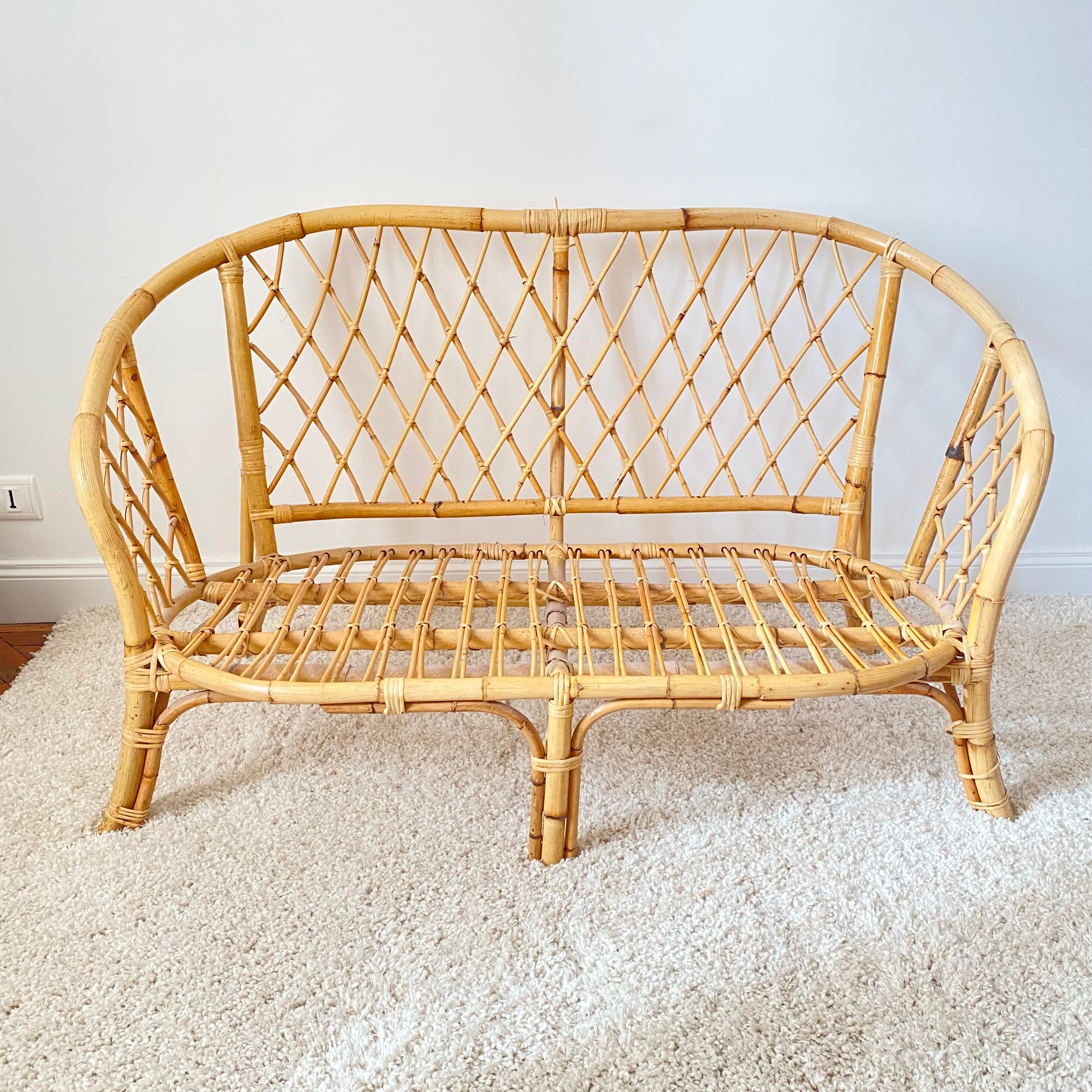 Vintage rattan sofa