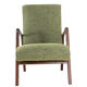 Knicos Armchair in Wengé with Green Upholstery | very rare dutch design