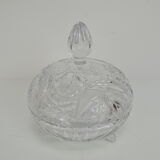 Bohemian cut glass jar 1960s