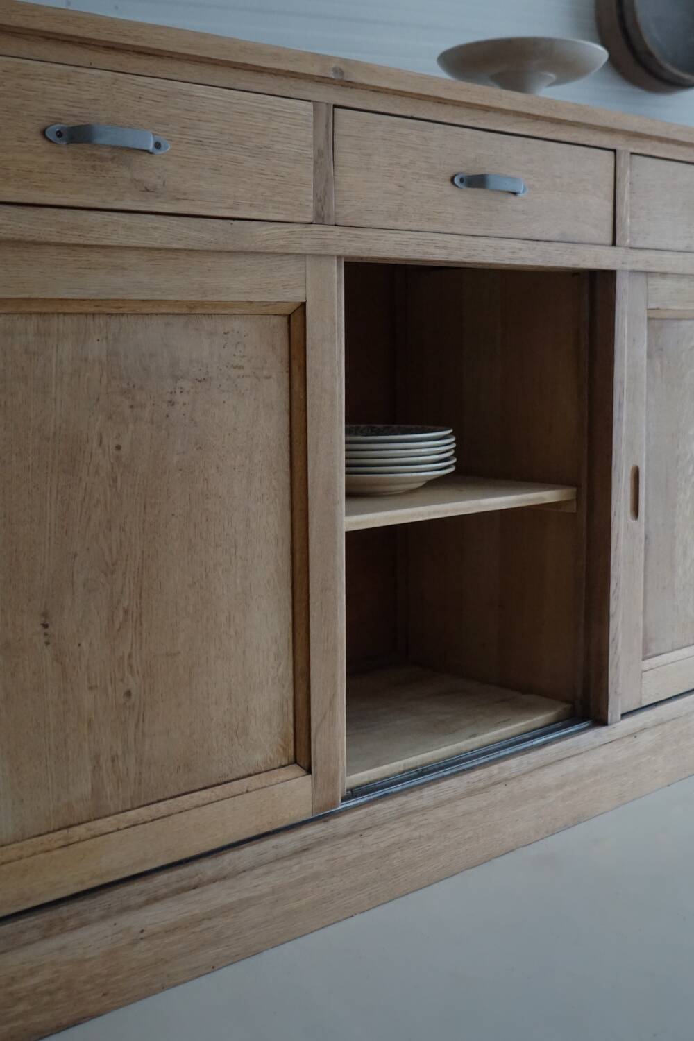 Old large pharmacy cabinet - profession / solid oak