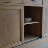 Old large pharmacy cabinet - profession / solid oak