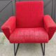 Vintage red designer armchair from the 1950s/1960s