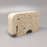 1970s original travertine elephant sculpture