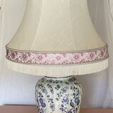 Moustier blue bird lamp and lampshade