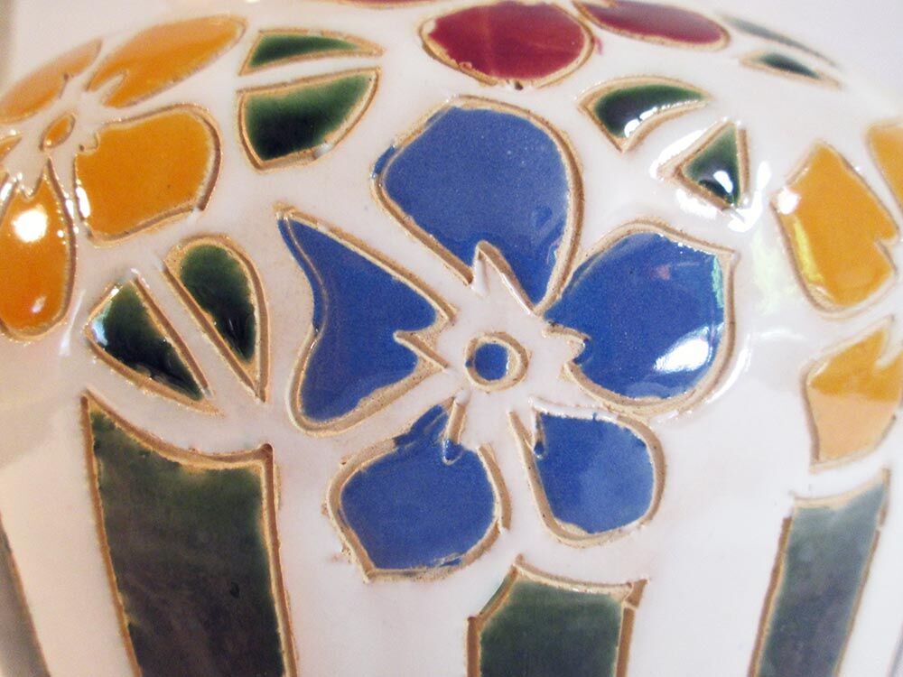 Colorful ceramic vase