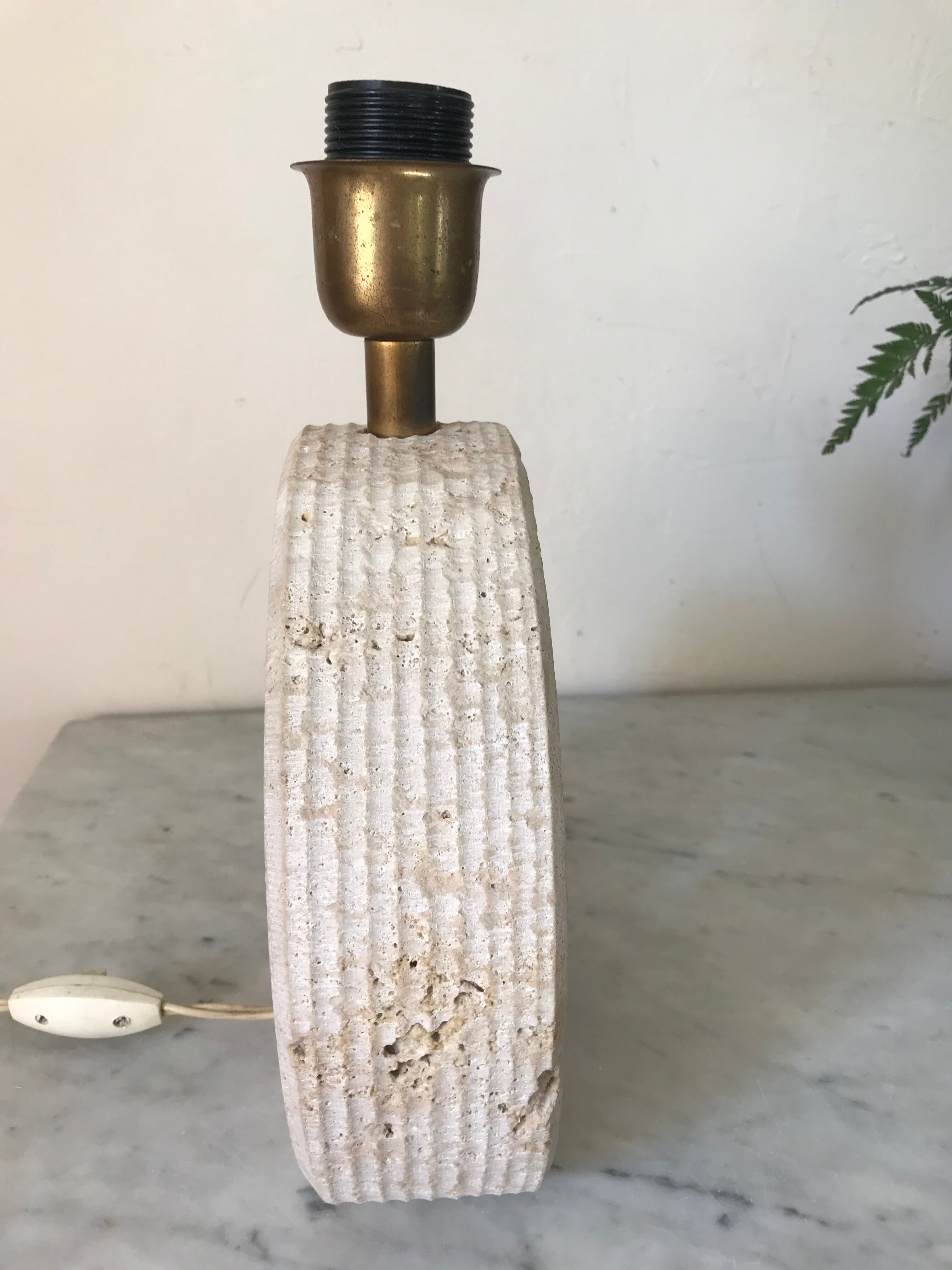 Vintage travertine lamp