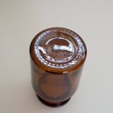 Amber apothecary glass jar