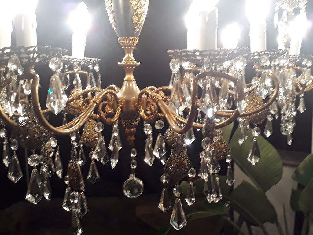 Pair of vintage italian chandeliers