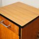 Bedside table in blond wood & Formica 1960