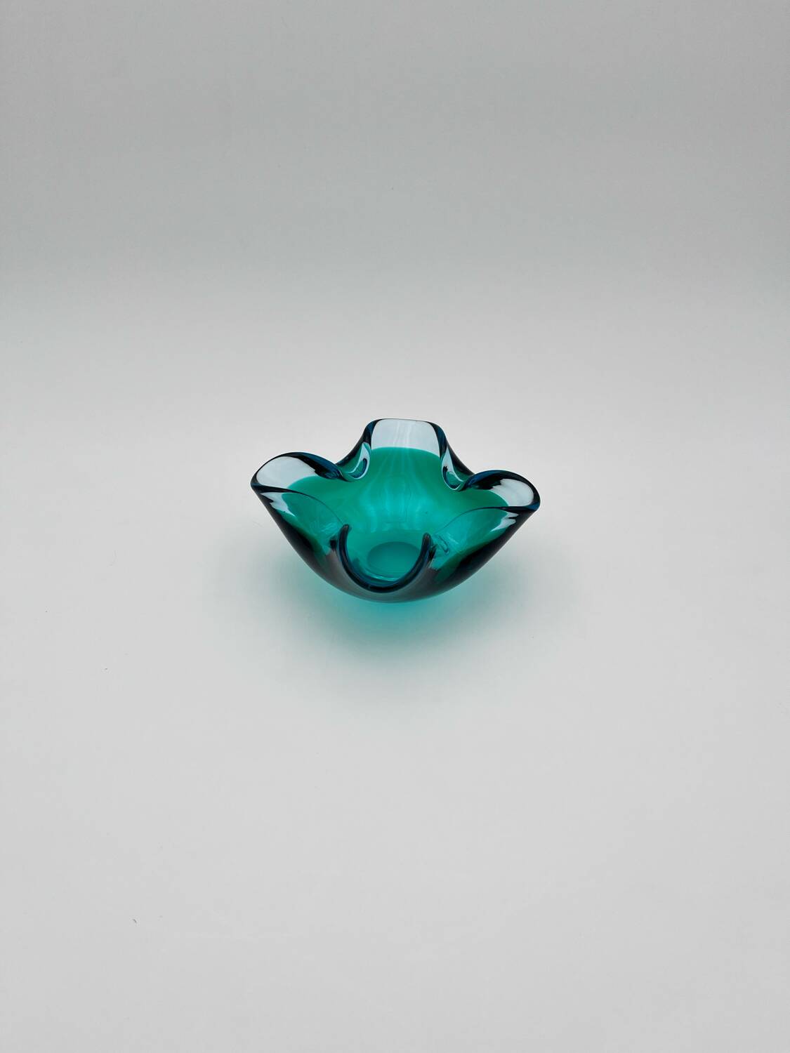 Murano Sommerso bowl - Flavio Poli - Sapphire Blue & Emerald