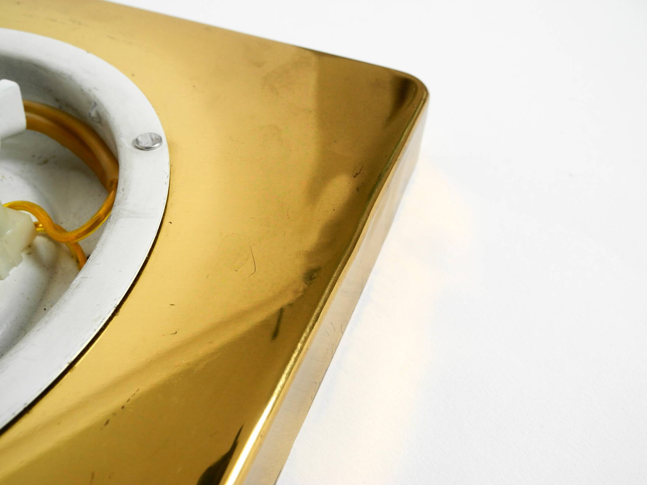 Two 1970s brass wall lamps by Rolf Krüger for Heinz Neuhaus Leuchten