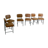 Set of 6 chairs Guermonprez 1960