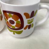 Set of 2 cups vintage Mobil mugs