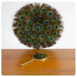 Old brass double sided mirror, France, Circa 1950