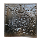 Cast iron fireplace plate