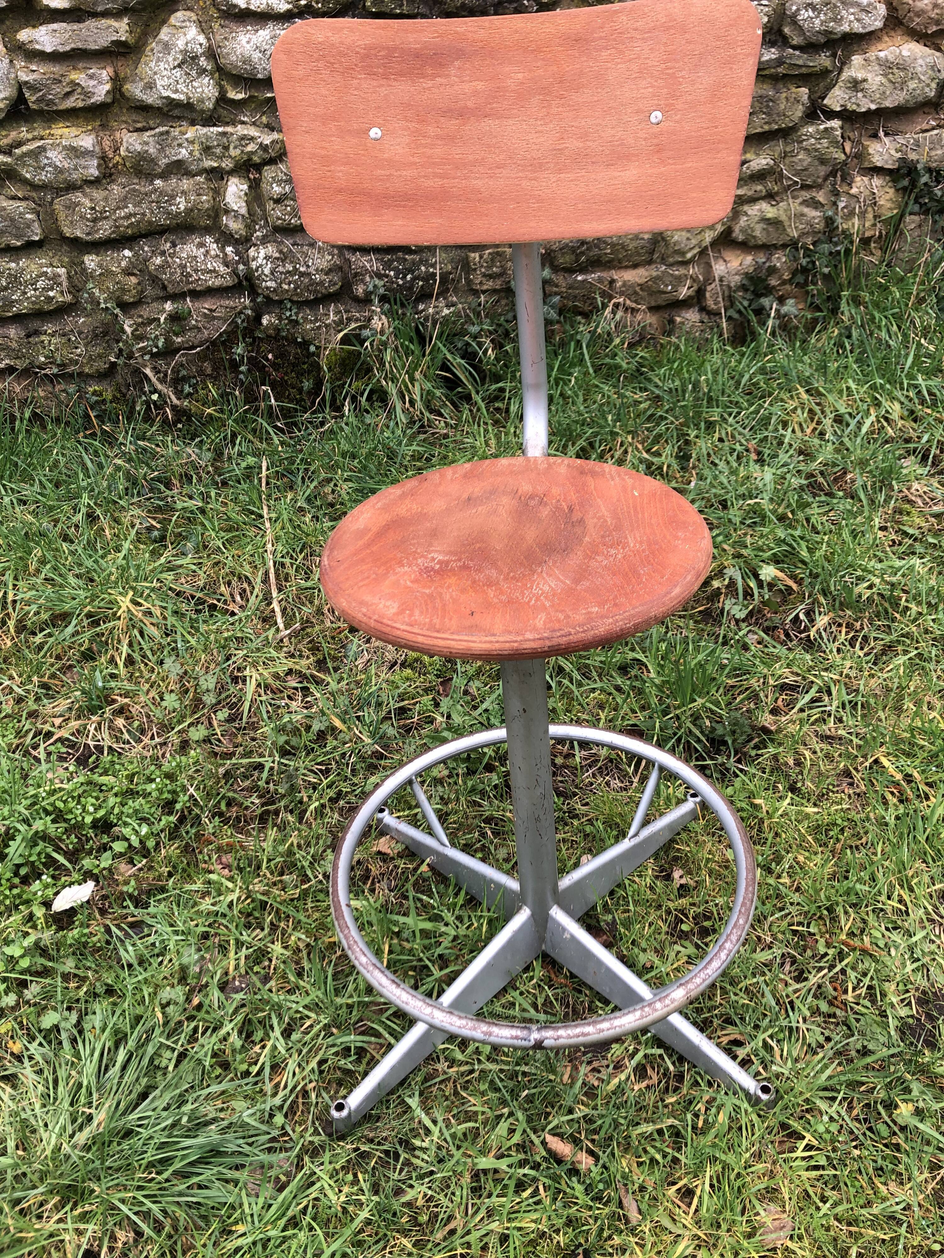 Vintage industrial workshop chair 50s/60s