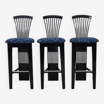 3 tabourets de bar postmodernes par Pietro Constantini, 1980