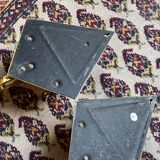 Set of 2 vintage wall lights with integrated candle holder and bis mirror