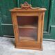 Vitrine 1 porte en bois exotique