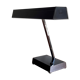 Lampe de bureau scandinave designer Jac Jacobsen éditeur Luxo en métal laqué noir et chromé