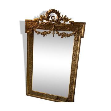 Large mirror Louis XVI old gold 87x142cm