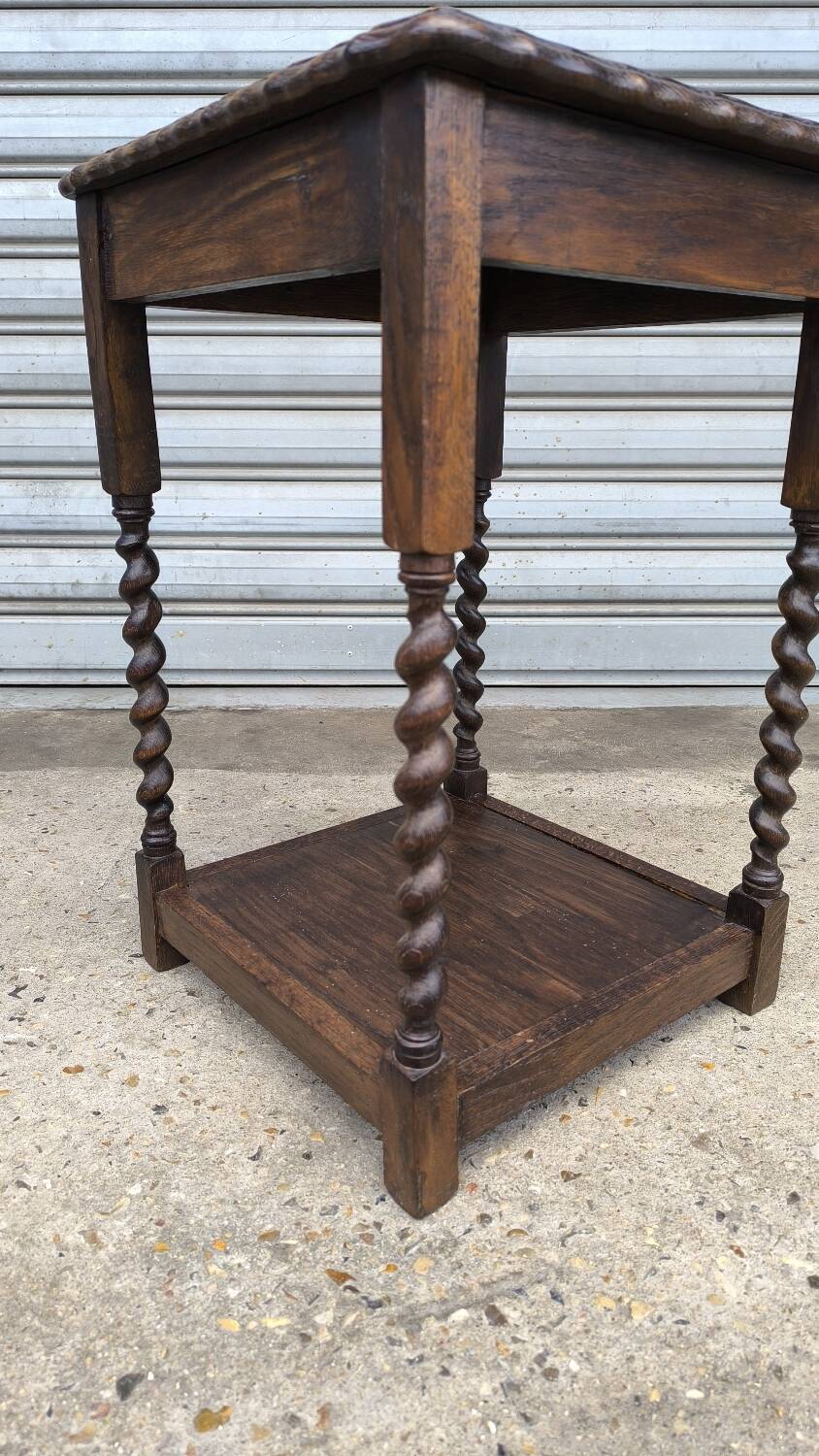 1950s turned wood side table