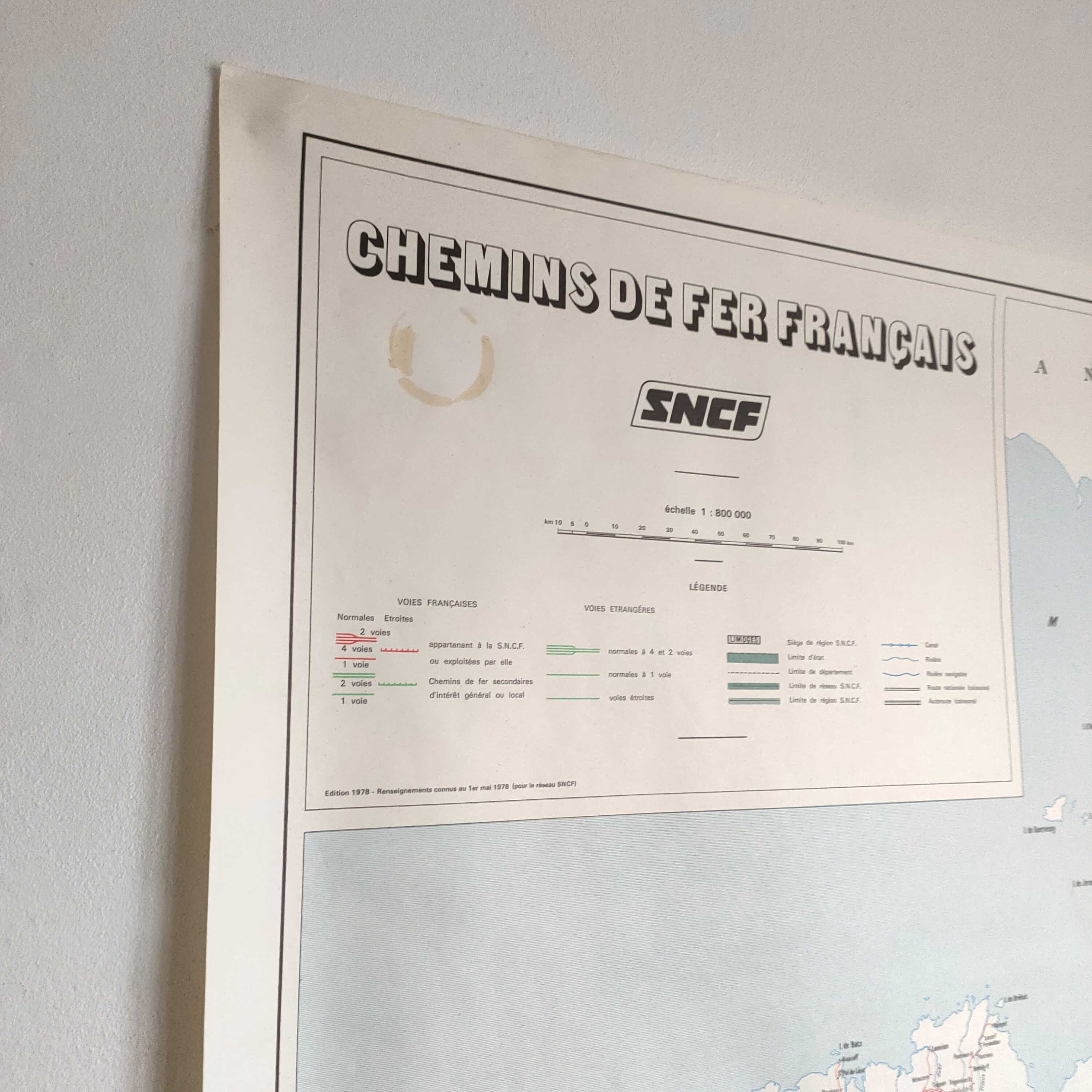SNCF map in old Brittany